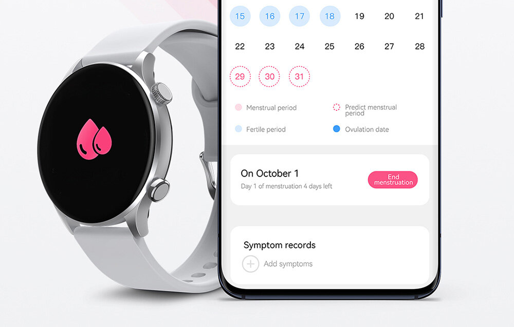 Smartwatch HAYLOU Solar Plus RT3 funkcje kalendarzyk zdrowie tlen jakosc sen