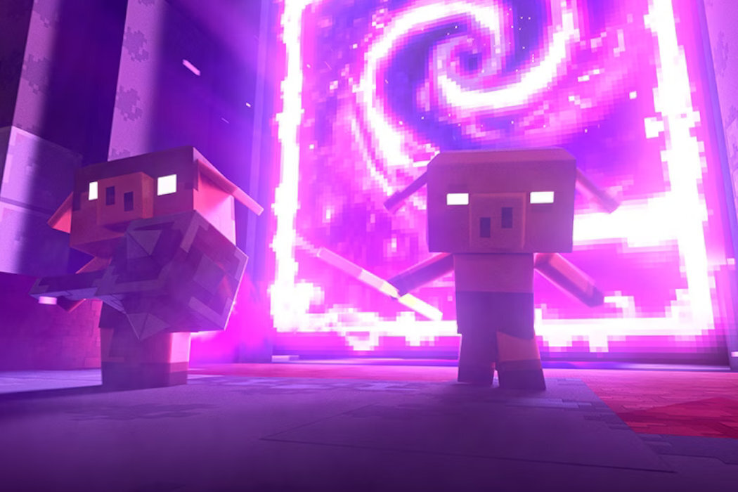 Minecraft Legends - Edycja Deluxe Gra PS5 korupcja zabawa obrona sojusznicy walka pigliny kraina skarby