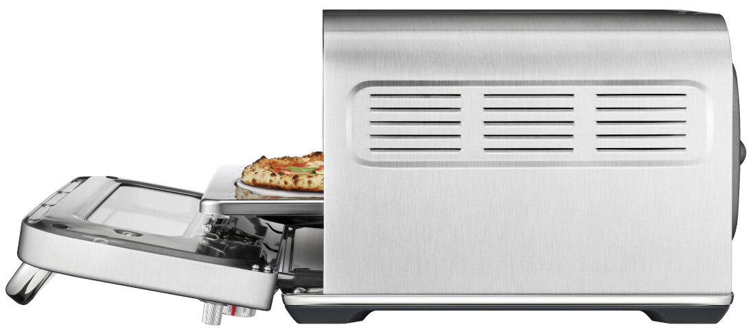 Piec do pizzy SAGE Pizzaiolo SPZ820 2100W srednica 30 cm ruchomy blat Incoloy rozgrzewa się szybko i rownomiernie