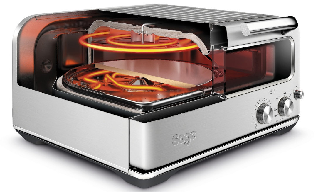Piec do pizzy SAGE Pizzaiolo SPZ820 2100W srednica 30 cm Izolacja termiczna bezpieczne uzytkowanie