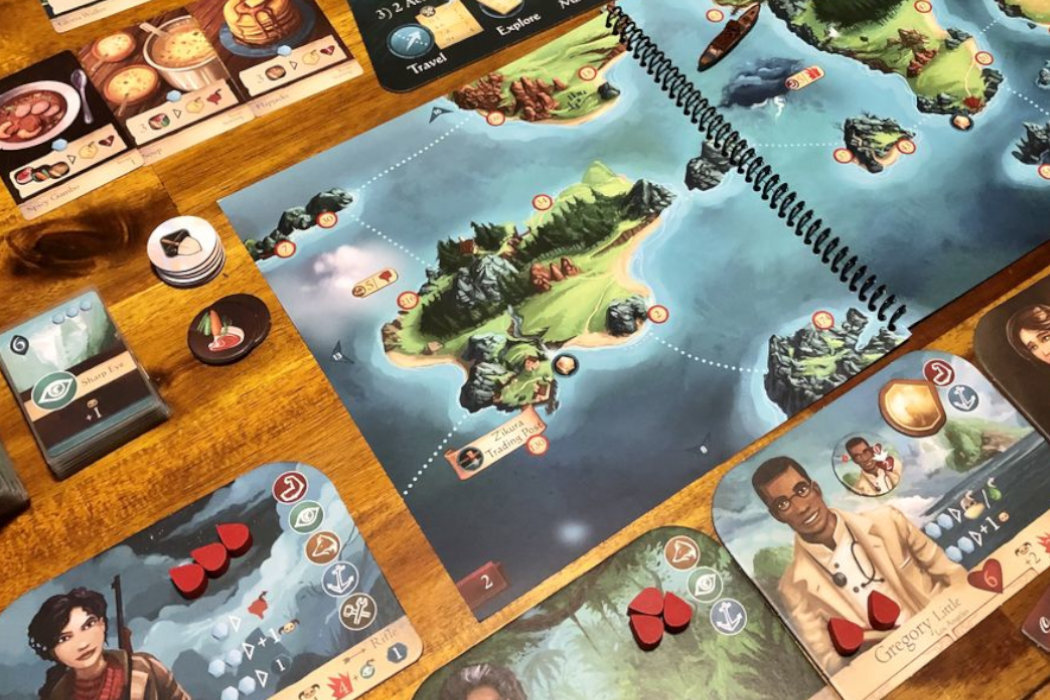 Gra planszowa LUCKY DUCK GAMES Uśpieni bogowie zabawa przyjaciele współpraca kampania woda bogowue odkrywanie eksploracja