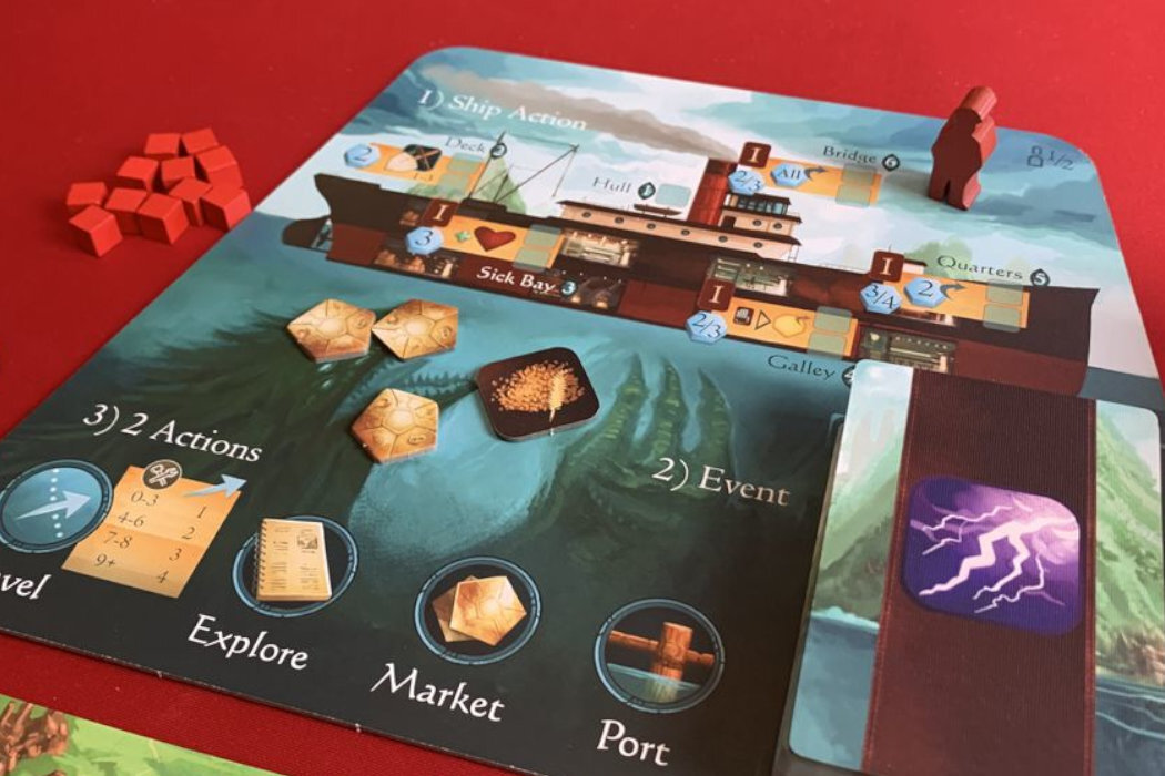 Gra planszowa LUCKY DUCK GAMES Uśpieni bogowie: Fala zagłady zabawa przyjaciele współpraca kampania woda bogowue odkrywanie eksploracja