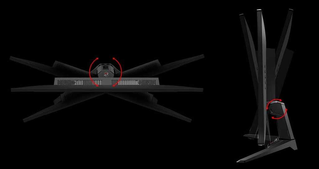 Monitor ASROCK Phantom Gaming PG27FF1A - ergonomiczna podstawka 