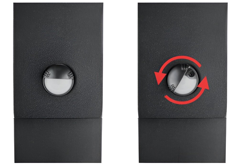 Lampa ogrodowa DPM GRD106 Czarny czujnik ruchu typu PIR wykrywa zmiany temperatury wygoda bezpieczenstwo zasied do 120 metrow czas swiecenia regulowany do maksymalnie 4,5 minuty