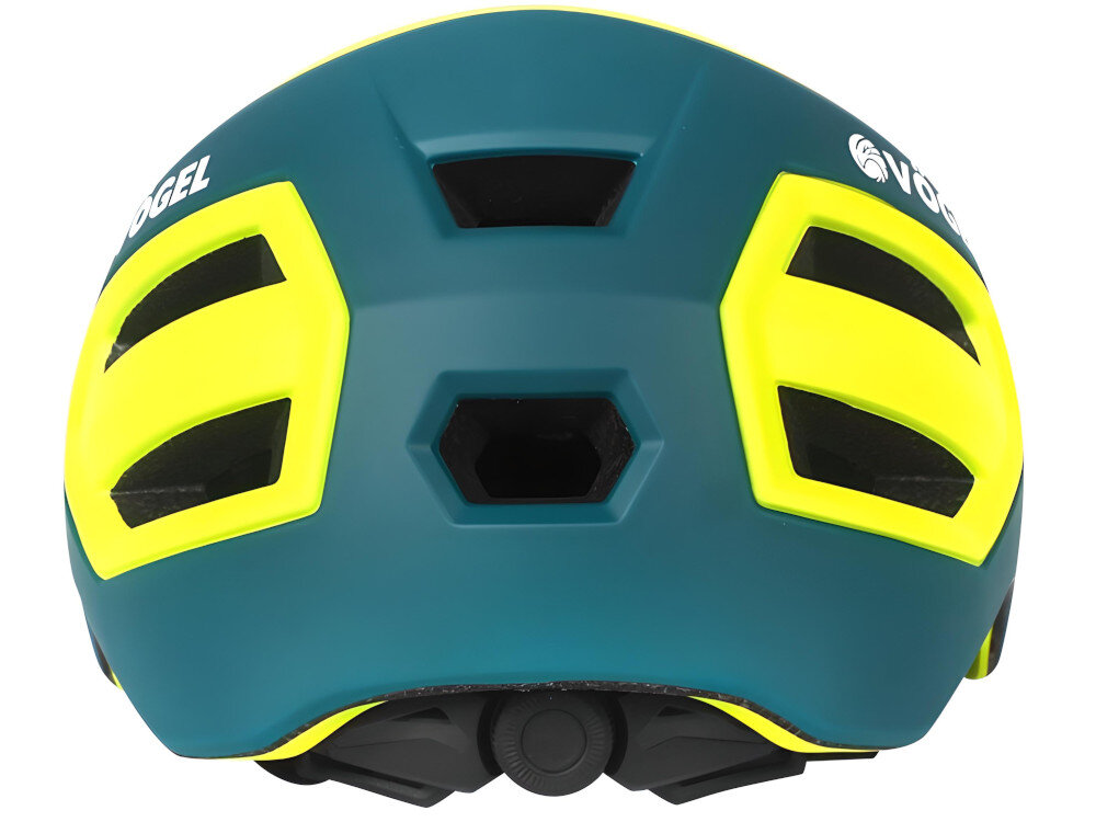 Kask rowerowy VÖGEL VKA-935Y GR Żółto-zielony MTB (rozmiar S-M) skorupa z tworzywa ABS bardzo dobra jakość wykonania trwałość odprność na uszkodzenia klasyczny kształt żółto-zielonym kolor wykończenia