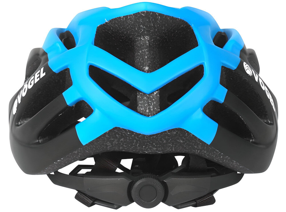 Kask rowerowy VÖGEL VKA-933BL Czarno-niebieski Szosowy (rozmiar M-L) skorupa z tworzywa ABS bardzo dobra jakość wykonania trwałość odporność na uszkodzenia czarno-niebieski kolor