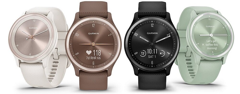 Smartwatch GARMIN Vivomove Sport  ekran bateria sport zdrowie ćwiczenia monitoring sen puls krew pasek 