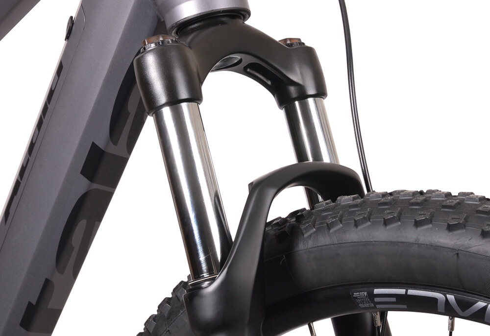 Rower elektryczny ATALA B-Cross A3.2 M18 29 cali męski Antracytowo-czarny amortyzator przedni sprężynowy marki ZOOM HL Corp ułatwia najeżdżanie na przeszkody niweluje wstrząsy na kierownicy
