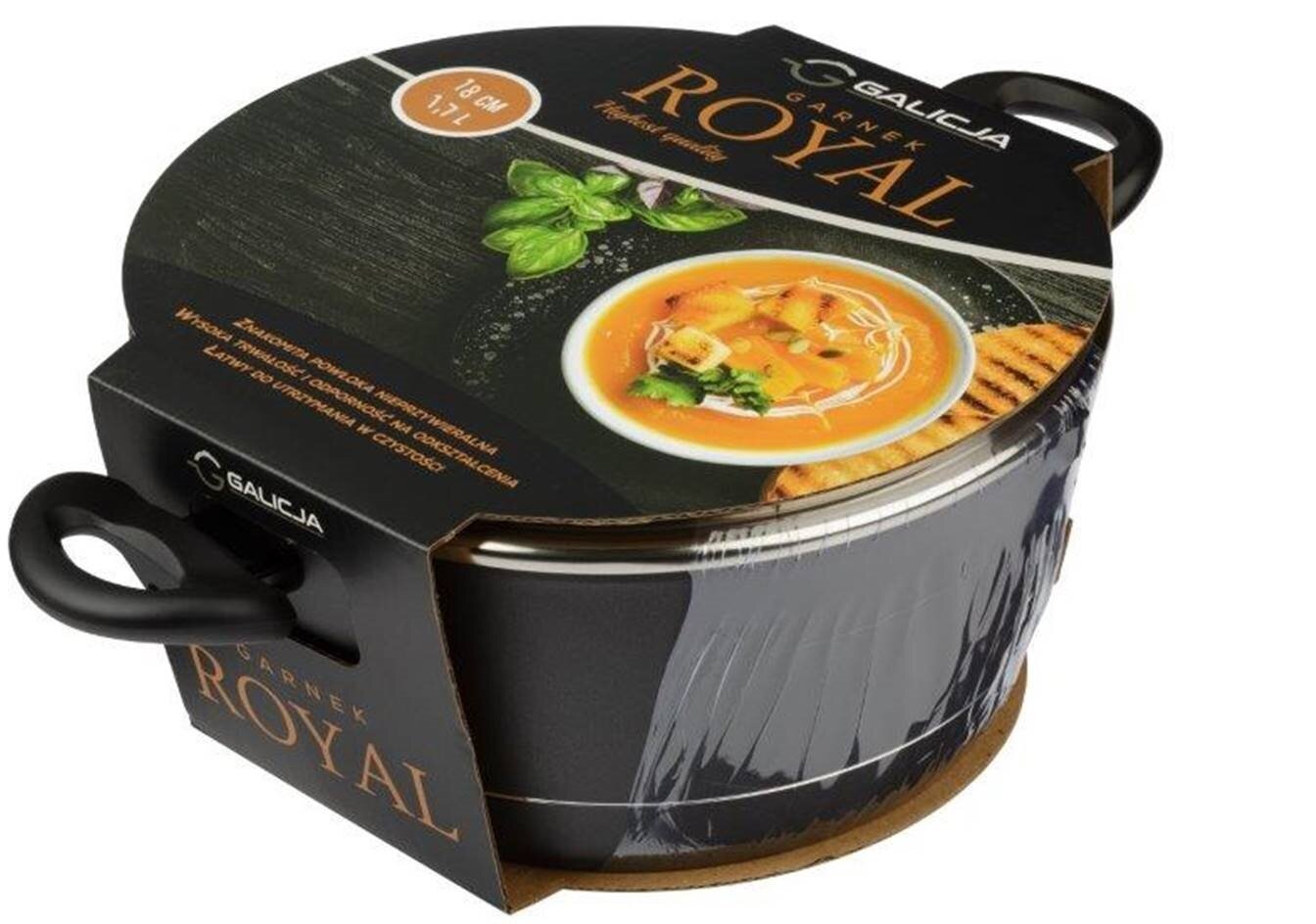 Garnek GALICJA Royal 6735 18 cm wymiary długości naczynia