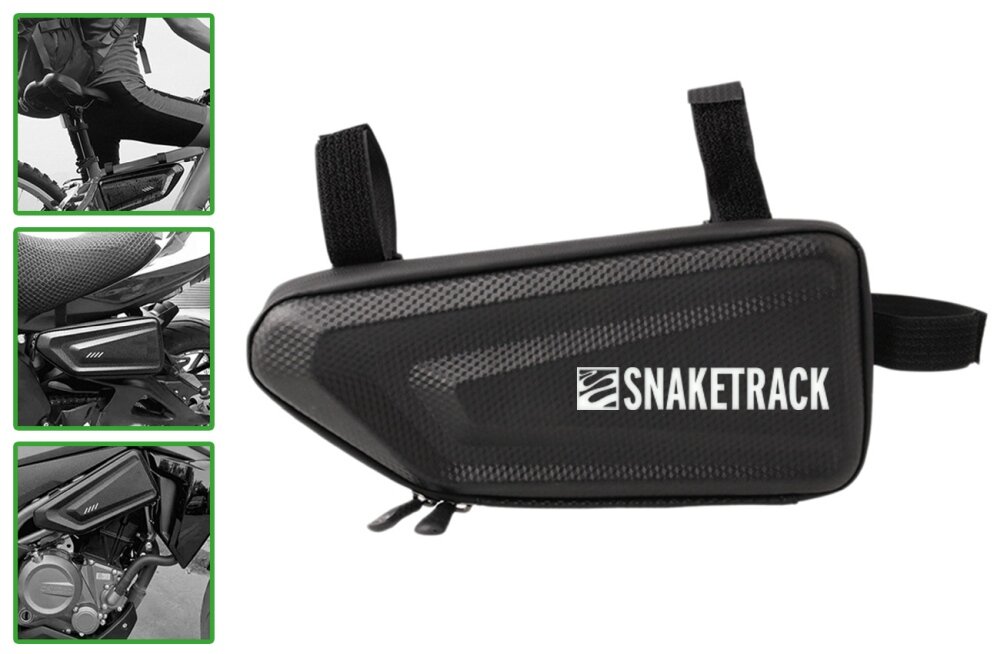 Torba rowerowa na ramę FOREVER Snake Track ST01 Czarny rzeczy osobiste warunki telefon konstrukcja wodoszczelność lekka praktyczna rama kierownica