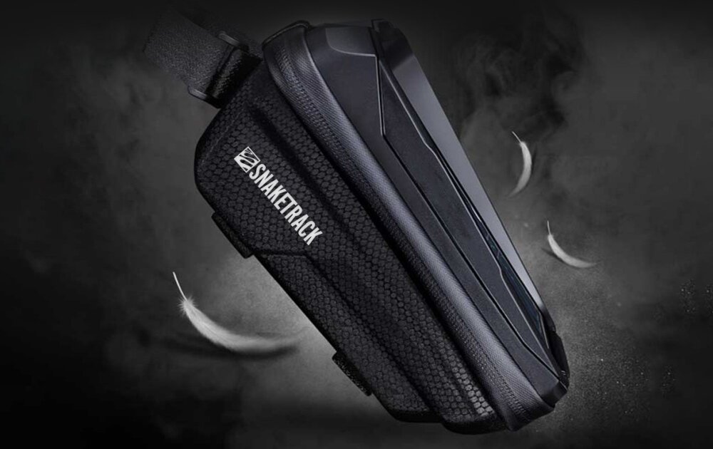 Torba rowerowa na kierownicę FOREVER Snake Track ST03 Czarny rzeczy osobiste warunki telefon konstrukcja wodoszczelność lekka praktyczna rama kierownica