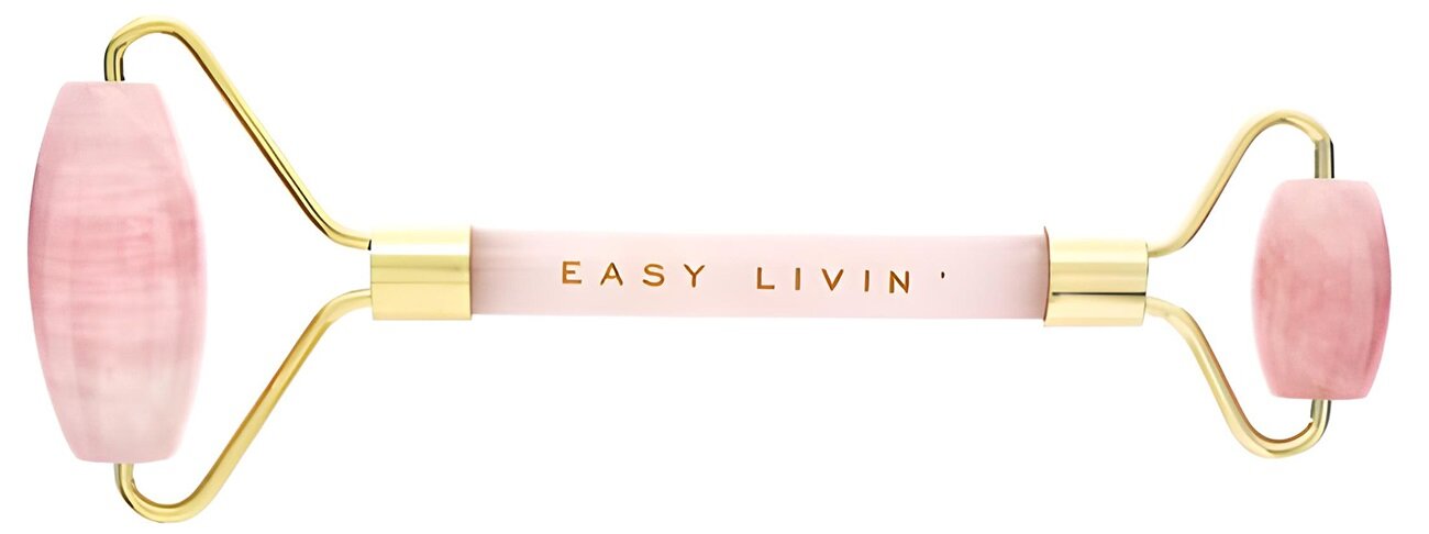 Masażer do twarzy EASY LIVIN Różowy kwarc wyglad design roller konstrukcja