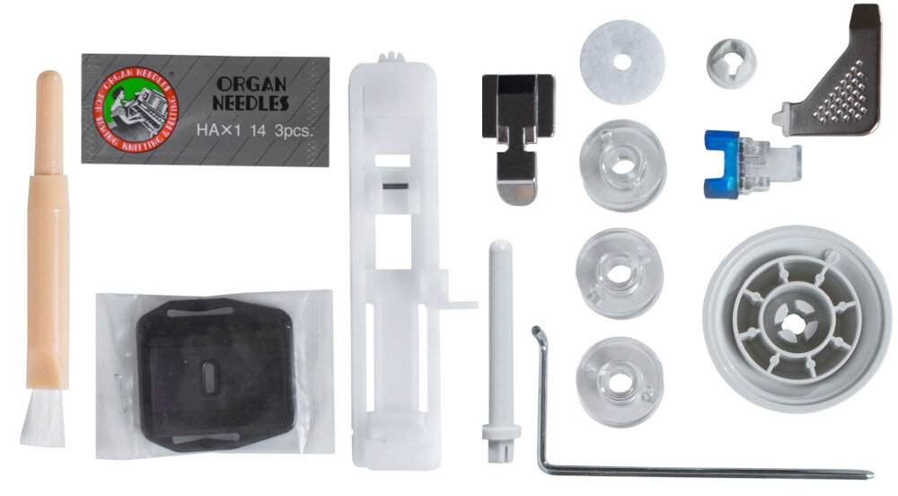 Maszyna do szycia MINERVA Next 232D II zestaw akcesoria komplet wyposazenie