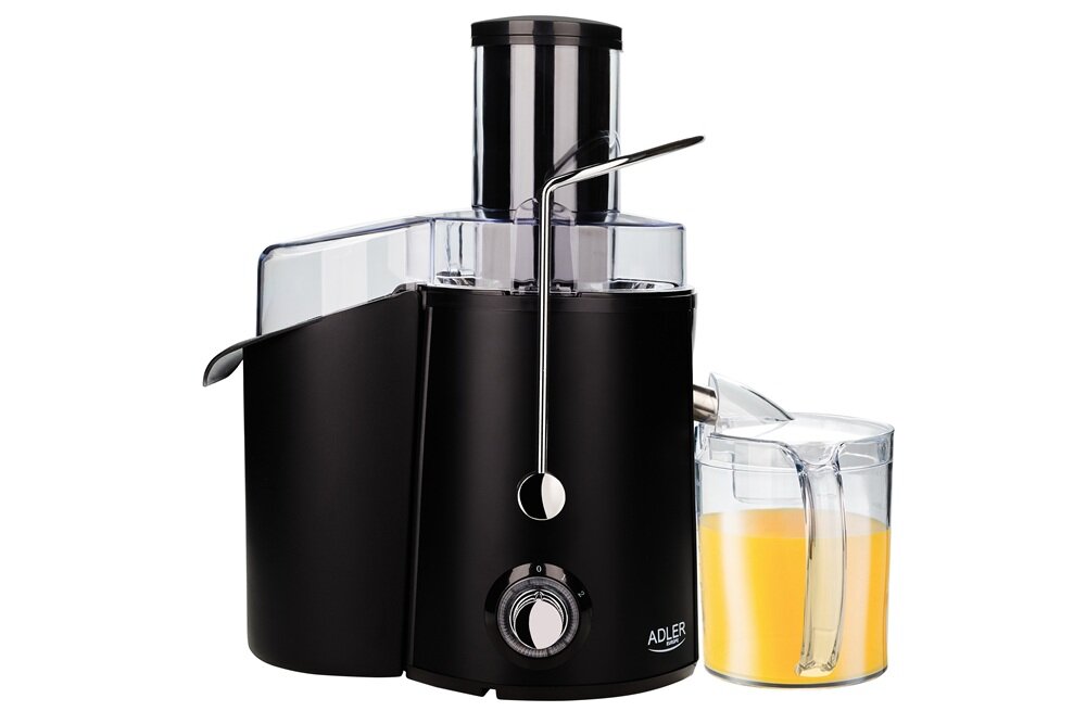 Sokowirówka ADLER AD 4127 szeroki otwór wsadowy, rozdrabnianie większych kawałków, oszczędność czasu, mniej bałaganu