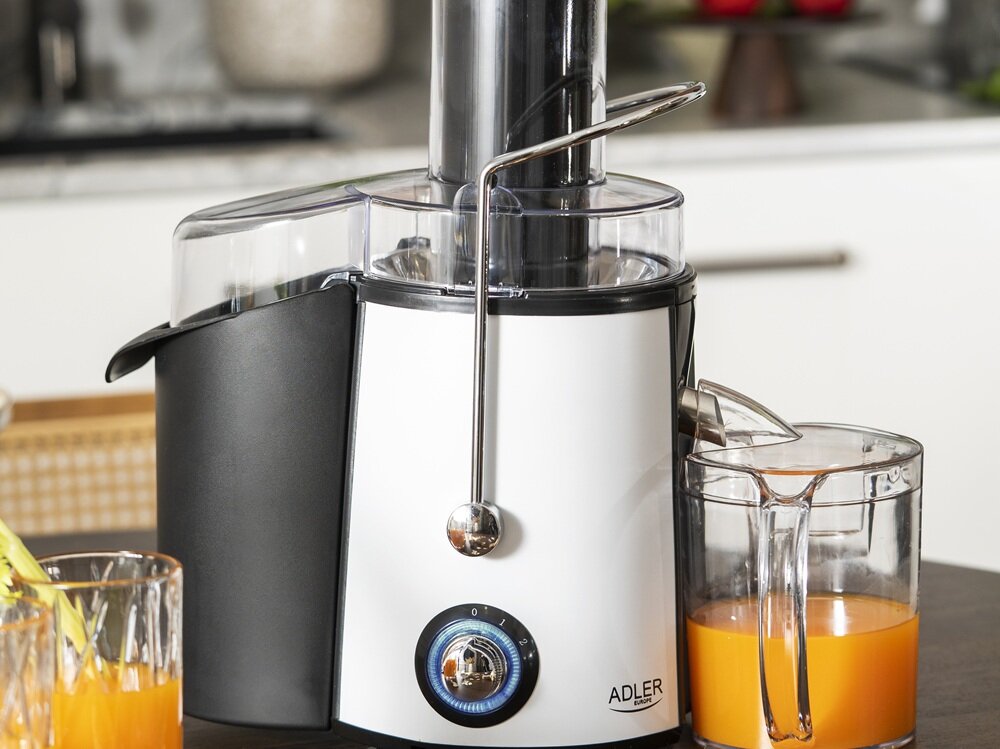 Sokowirówka ADLER AD 4128 świeży sok z owoców i warzyw, sprawne rozdrabnianie twardych produktów, wygodne rozwiązanie, źródło witamin i minerałów