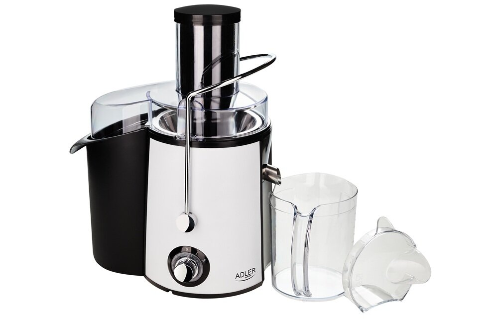 Sokowirówka ADLER AD 4128 zdejmowane elementy, można myć w zmywarce, prosta konstrukcja, szybki montaż i demontaż
