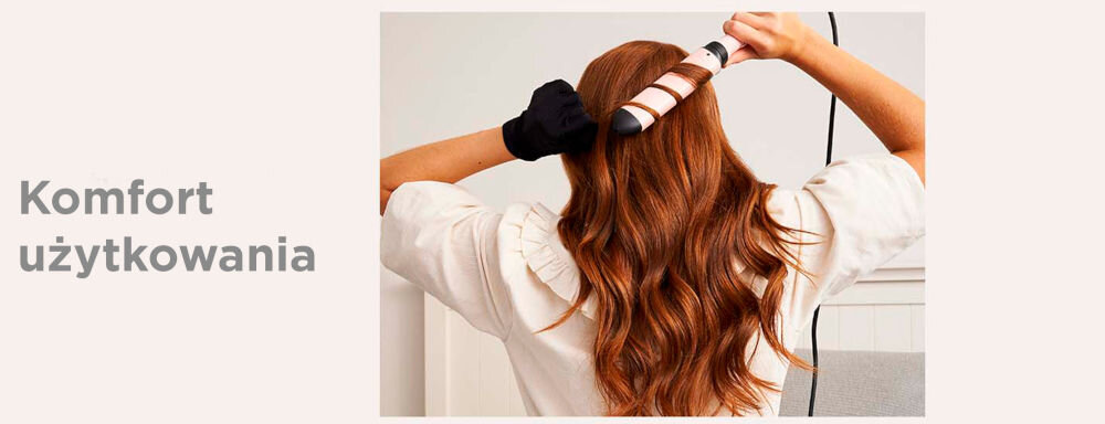 Lokówka BABYLISS Curl&Wave MS750E wysoki komfort użytkowania automatyczny wyłącznik nóżka do odstawiania zwiększone bezpieczeństwo obrotowy przewód zasilający długość 2,5 m pełna swoboda ruchów udogodnienia przyjemniejsza bardziej komfortowa stylizacja lepsze rezultaty końcowe 