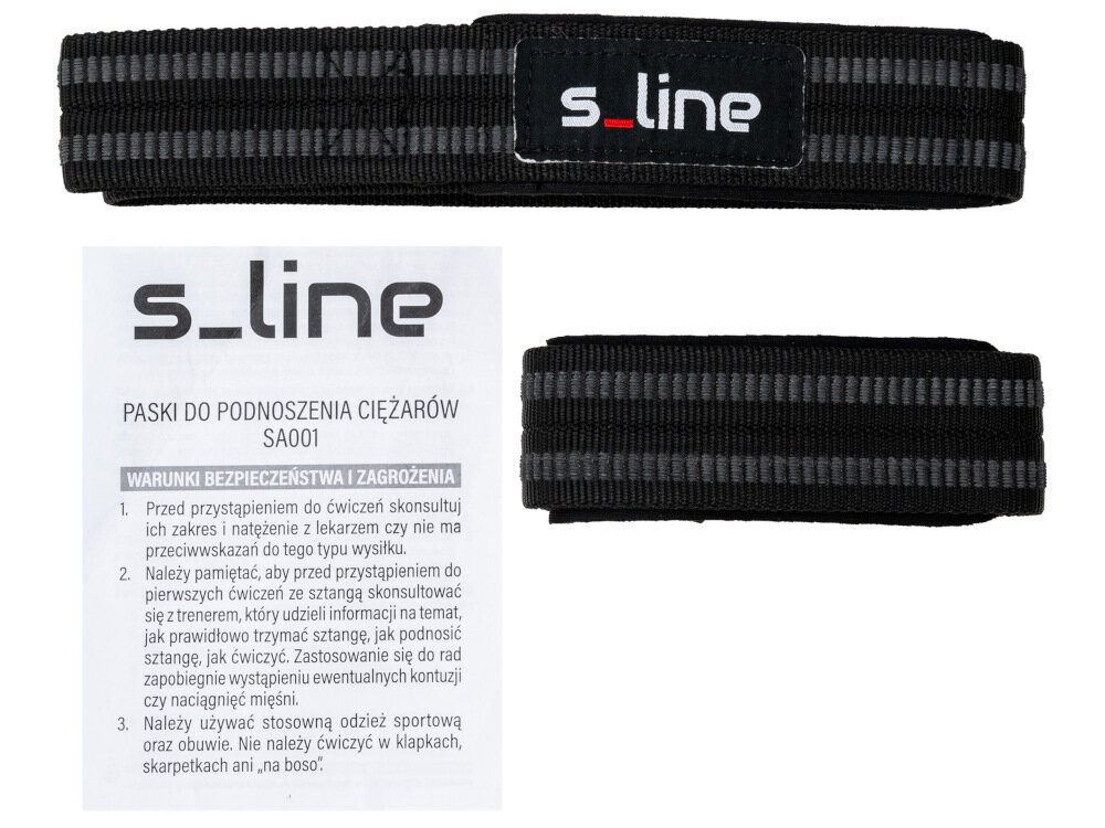 Paski do podnoszenia ciężarów S-LINE SA001 2 szt. zestaw paski 2 sztuki dokumentacja