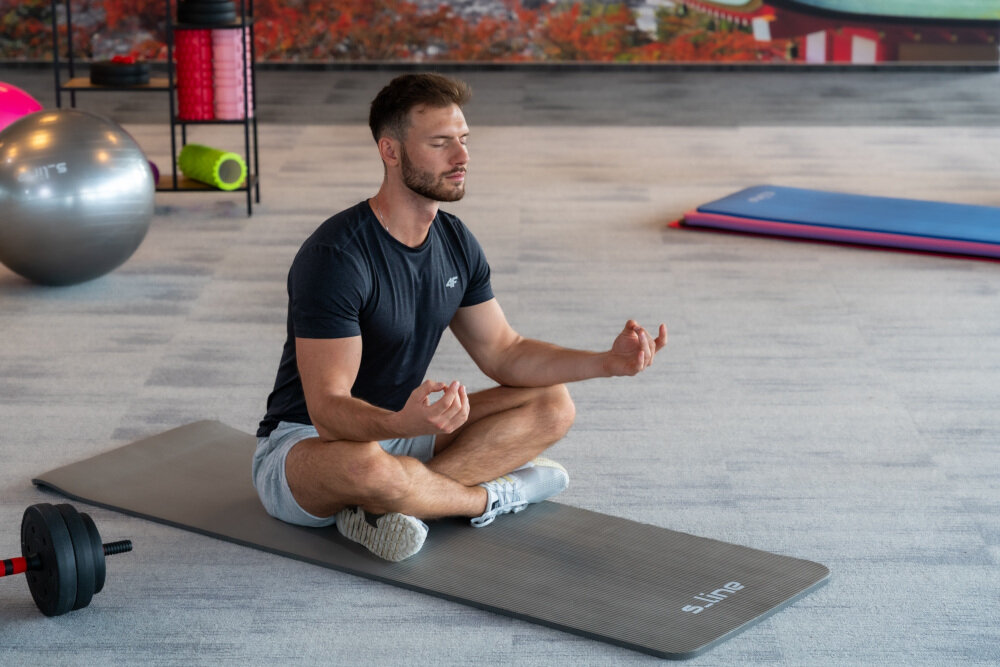 Mata do jogi S-LINE SA006GB Niebieski wodoodporna w zywych trwalych kolorach rozmiar 183 x 61 cm