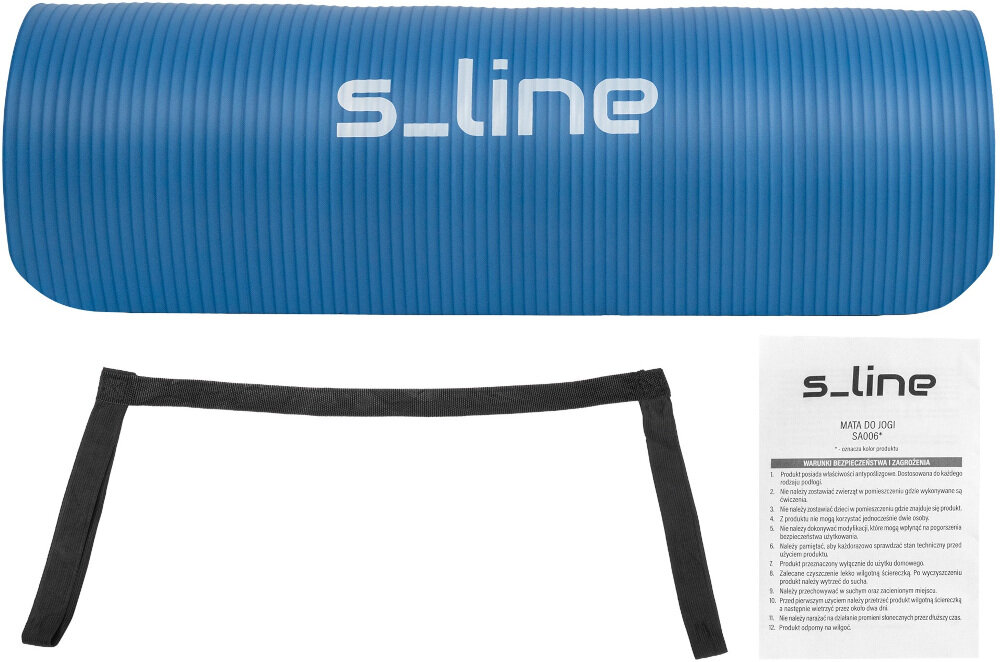 Mata do jogi S-LINE SA006B Niebieski zestaw pasek na ramie dokumentacja