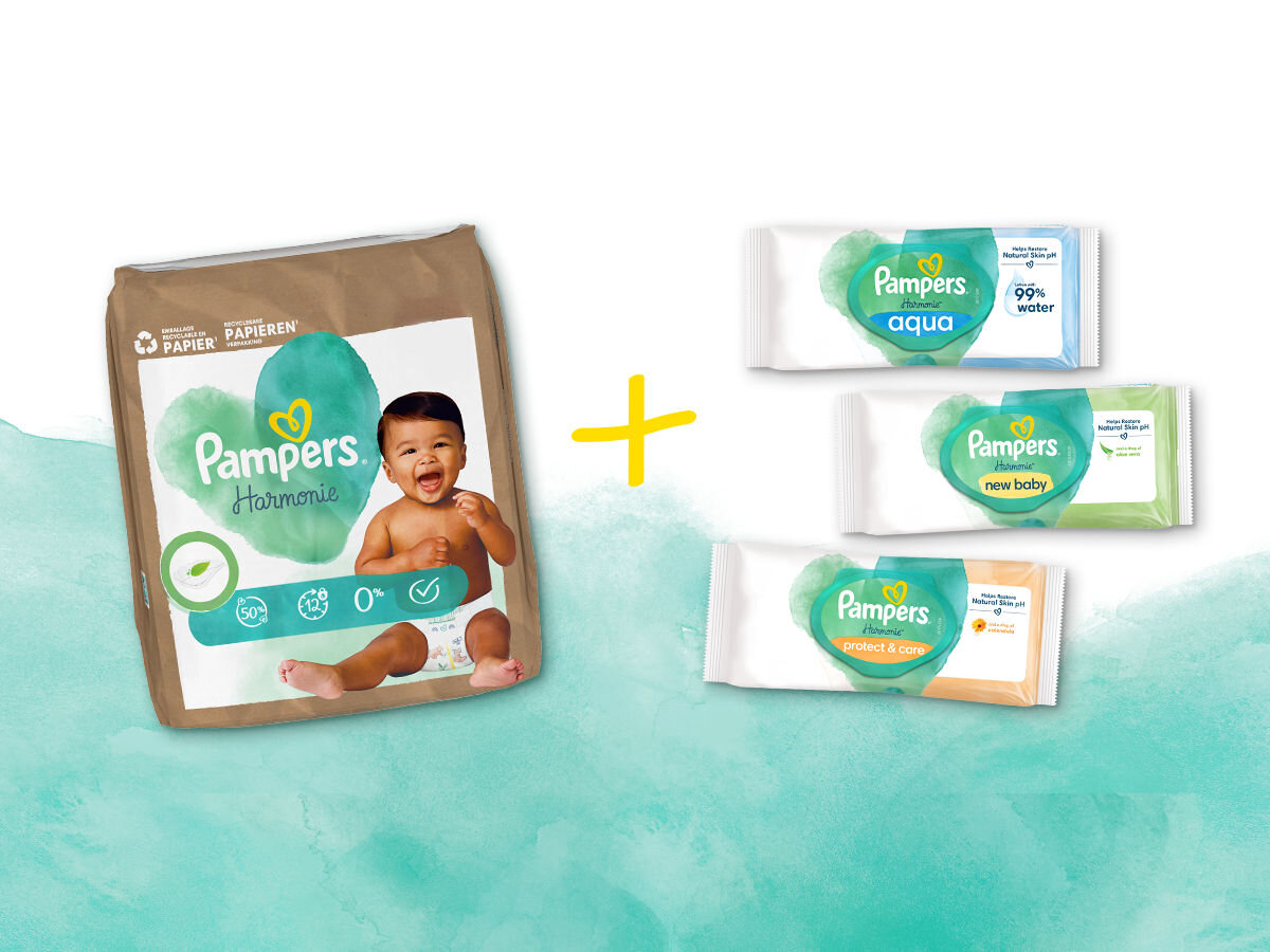 Chusteczki nawilżane PAMPERS Harmonie Aqua (720 szt.)