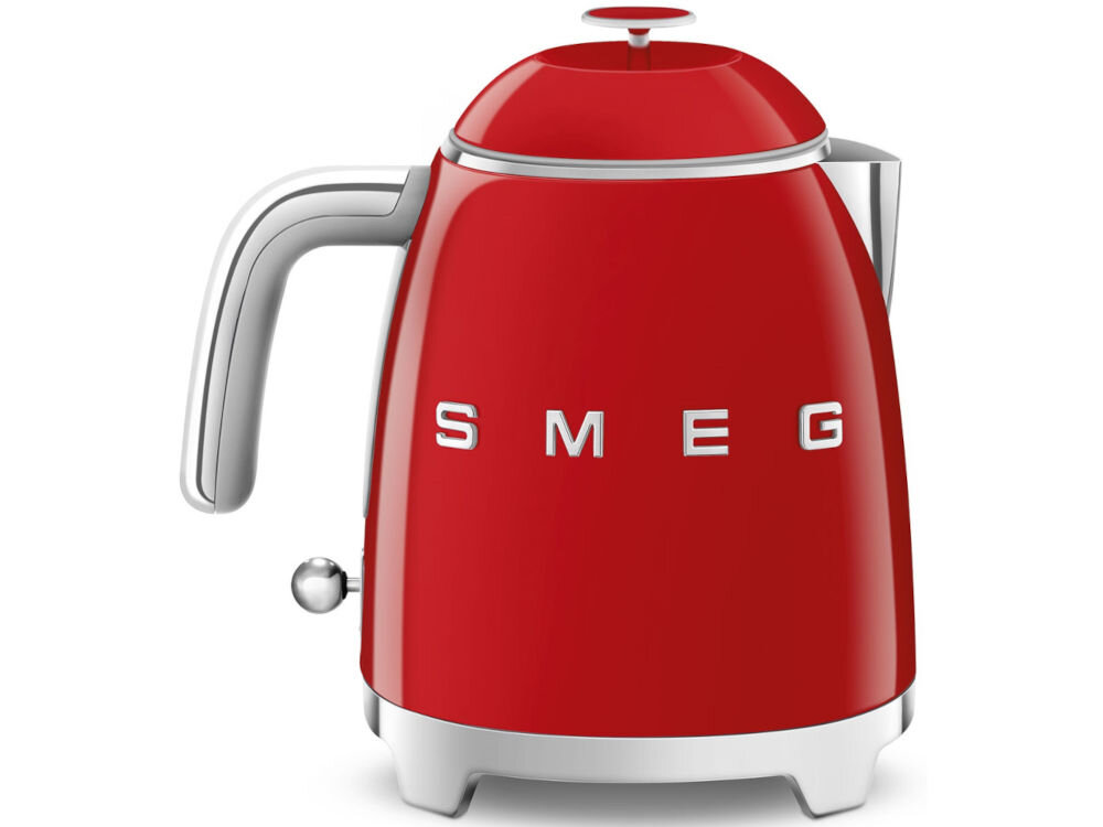 Czajnik SMEG KLF05RDEU Czerwony do mniejszych kuchni niewielki rozmiar pełna funkcjonalność przewód zasilajacy 1m wygodne ustawienie urządzenia zwiększony komfort użytkowania