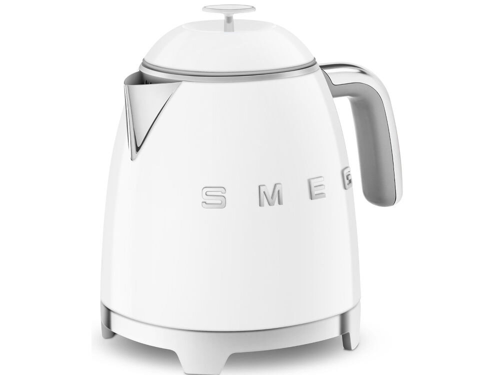 Czajnik SMEG KLF05WHEU Biały pojemność 0,8 l trzy filiżanki kawy małe gospodarstwa domowe pojedyńcze porcje moc 1400 W szybkie gotowanie wody szybkie wygodne działanie