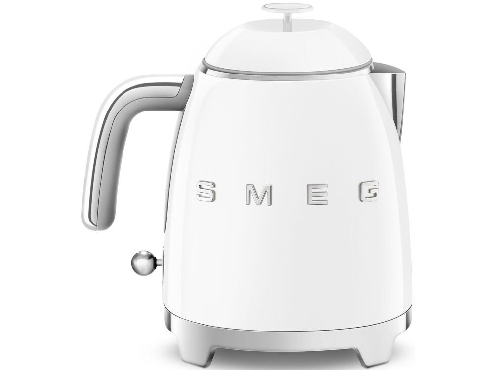 Czajnik SMEG KLF05WHEU Biały do mniejszych kuchni niewielki rozmiar pełna funkcjonalność przewód zasilajacy 1m wygodne ustawienie urządzenia zwiększony komfort użytkowania