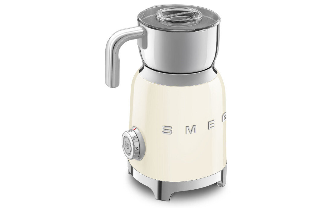 Spieniacz SMEG MFF11CREU Kremowy 6 funkcji tryb manualny system grzewczy równomierne rozprowadzanie ciepła