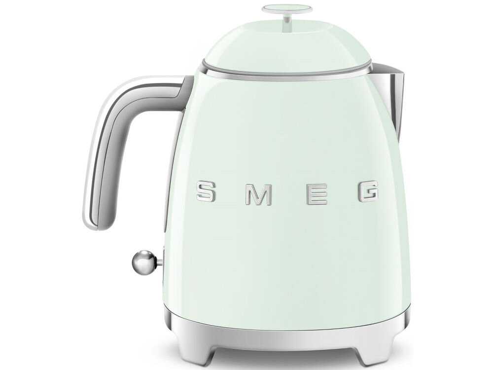 Czajnik SMEG KLF05PGEU Zielony do mniejszych kuchni niewielki rozmiar pełna funkcjonalność przewód zasilajacy 1m wygodne ustawienie urządzenia zwiększony komfort użytkowania