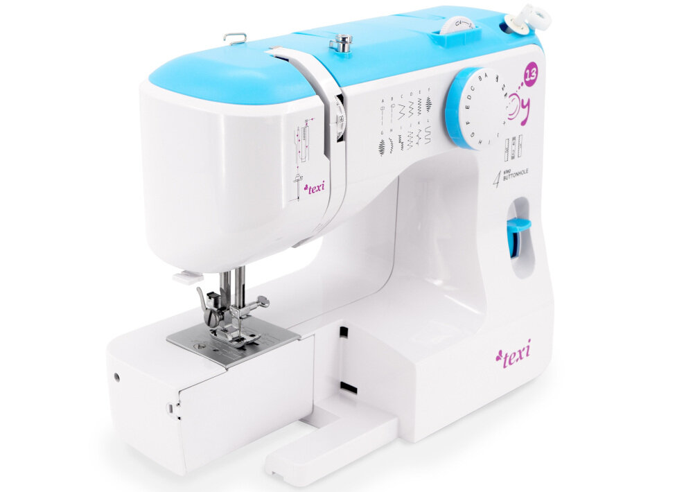 Maszyna do szycia TEXI Joy 13 programy szycia budowa mechaniczna