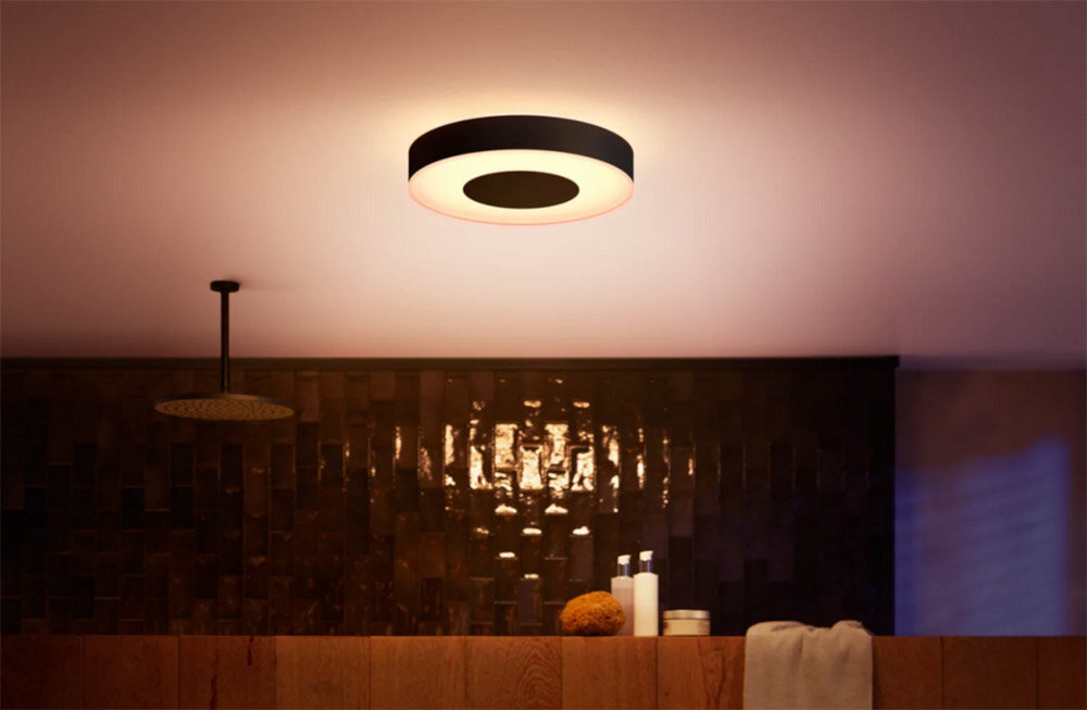 Lampa sufitowa PHILIPS HUE Xamento M 215948 Bluetooth prosty nowoczesnym wygląd do łazienki emituje białe i kolorowe światło