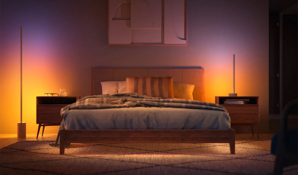Lampa podłogowa PHILIPS HUE Signe Gradient 215946 Bluetooth prosty nowoczesny wygląd białe i kolorowe światło