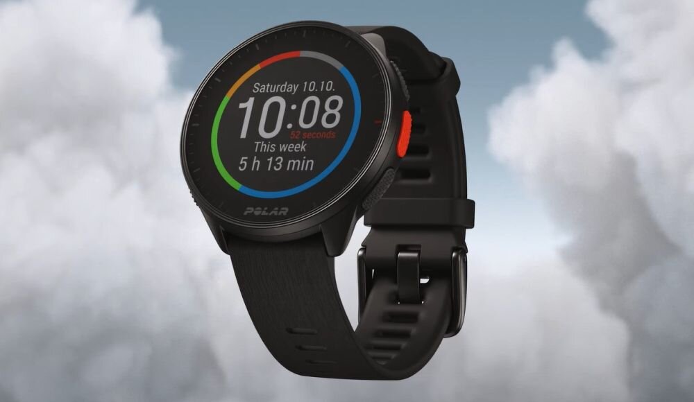 Zegarek sportowy POLAR Pacer S-L czarny + pasek na rzep M-L kompatybilność system aplikacja