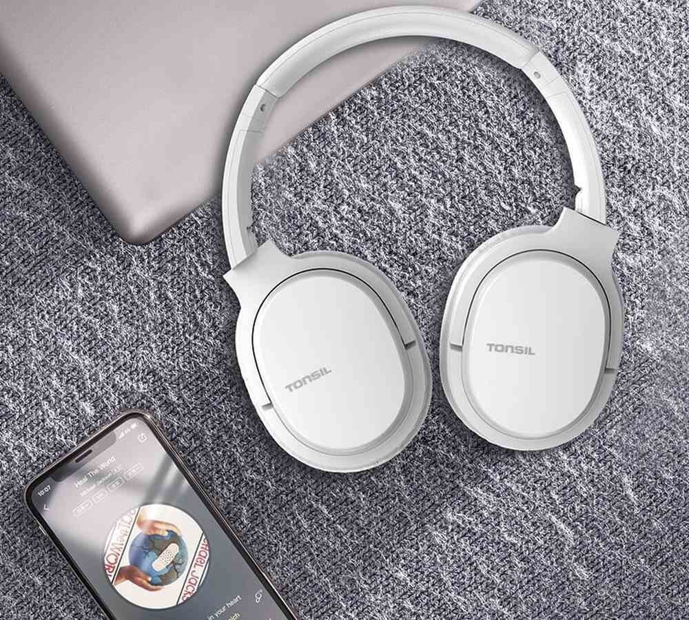 Słuchawki nauszne TONSIL R45BTdźwięk redukcja szumów bluetooth połączenia głosowe dopasowanie sterowanie