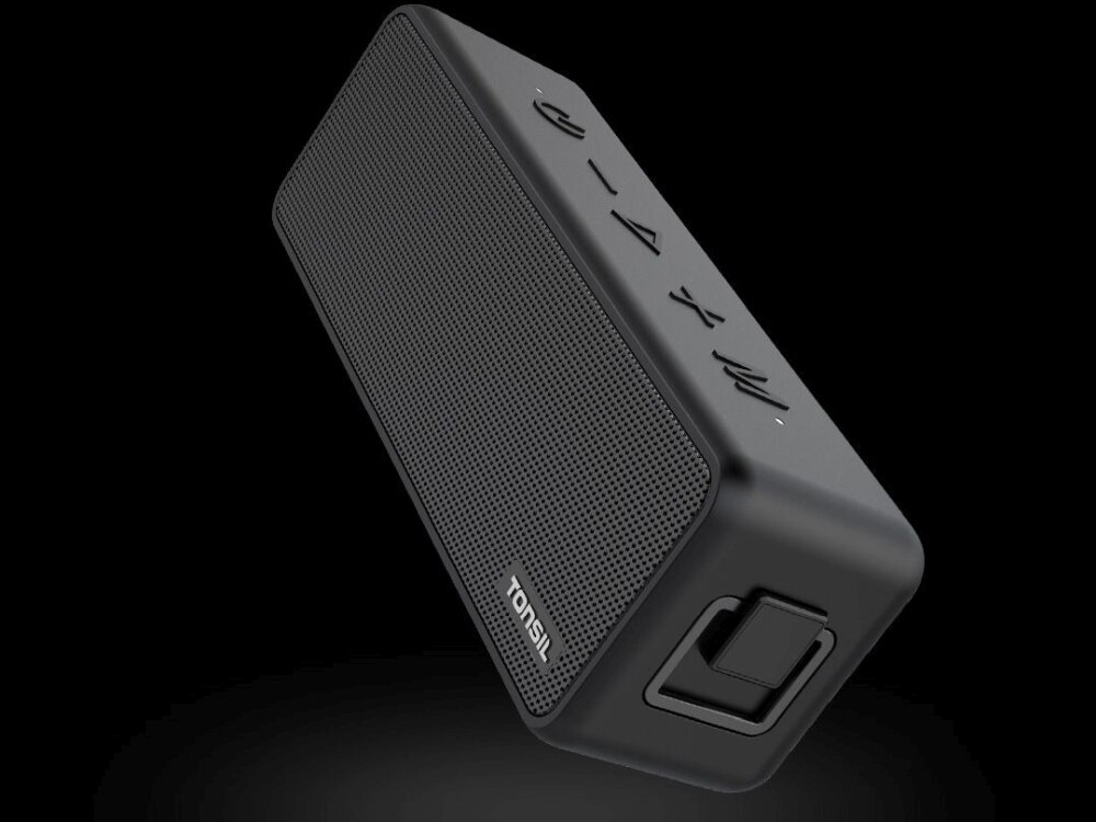 Głośnik mobilny TONSIL Go 6 Czarny akumulator lekkość kompatkowość brzmienie bas technologia TWS konstrukcja
