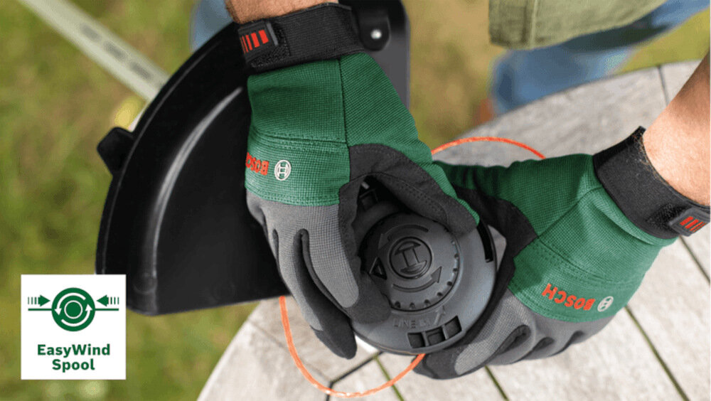 Podkaszarka akumulatorowa BOSCH Advanced GrassCut 36V-33 beznarzędziowy system zakładania nici w szpuli