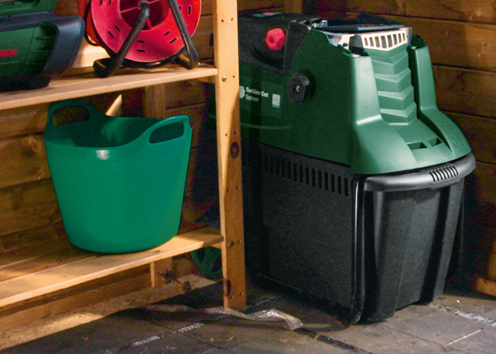 Rozdrabniacz do gałęzi BOSCH AXT 25 TC 060080330C elektryczny mozliwosc sciagniecia leja wysokosc do 67 cm wygodne przechowywanie