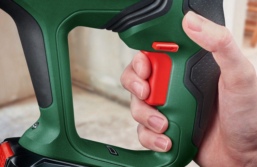 Młotowiertarka BOSCH UniversalHammer 18V ergonomiczna rekojesc glowna antyposlizgowy material oddzielona od napedu system Vibration Control mechanizm sprezynowy