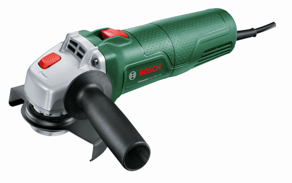 Szlifierka kątowa BOSCH UniversalGrind 750-115 obroty do 12000 obr/min silnik szczotkowy moc 750 W wydajne dzialanie do pracy na niskich i wysokich obrotach efektywne szlifowanie roznych materialow