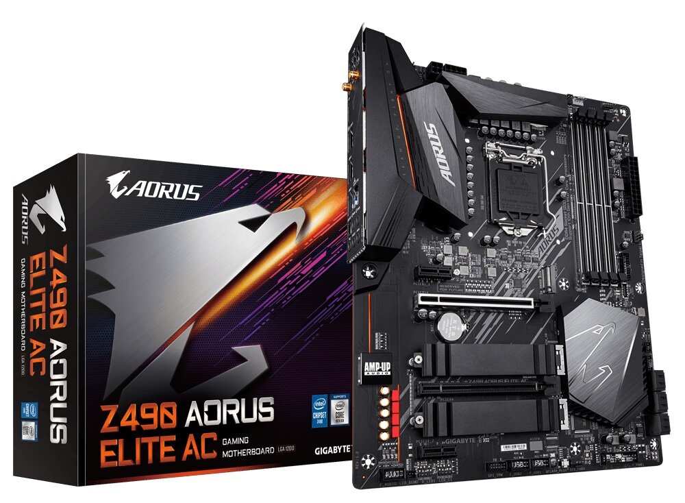 Płyta główna GIGABYTE Z490 AORUS ELITE AC wydajność złącza M.2 osłony termincze
