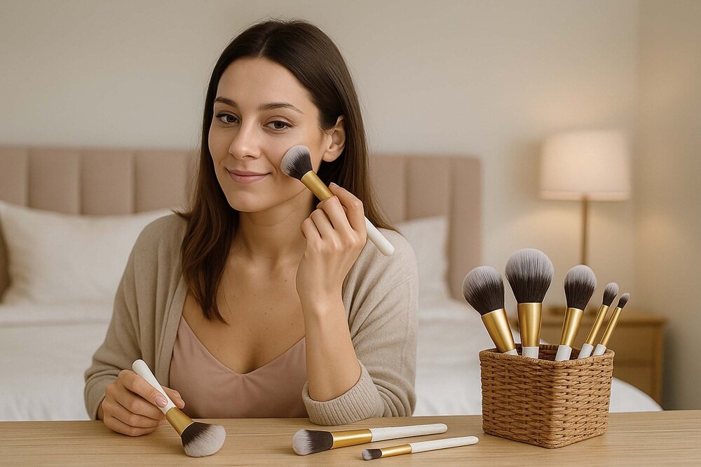 Zestaw pędzli do makijażu BEAUTIFLY B-Brushes Syntetyczny ergonomiczne trzonki, precyzyjna aplikacja kosmetyków, komfortowa praca