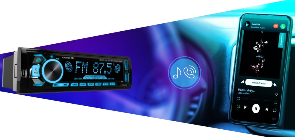 Radio samochodowe NAVITEL RD5 ROZRYWKA FUNKCJONALNOŚĆ WYGODA ZESTAWY GŁOŚNOMÓWIĄCE PRZYCISKI APLIKACJA