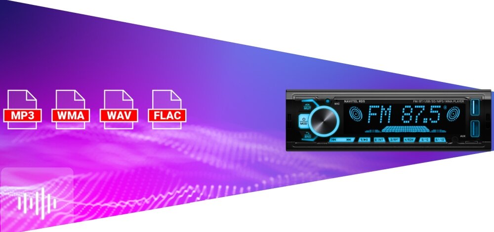 Radio samochodowe NAVITEL RD5 ROZRYWKA FUNKCJONALNOŚĆ WYGODA ZESTAWY GŁOŚNOMÓWIĄCE PRZYCISKI APLIKACJA