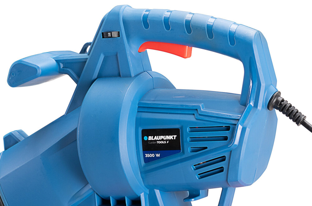 Odkurzacz do liści BLAUPUNKT BV4010 elektryczny silnik elektryczny szczotkowy moc 3500 W wysoka wydajność w trybie ssawy do 573 m3/h w trybie dmuchawy do 306 m3/h