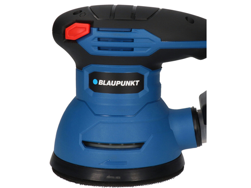 Szlifierka mimośrodowa BLAUPUNKT OS3010 silnik bezszczotkowy wydajny moc 300 W wysoka predkosc obrotowa do 12000 obr/min