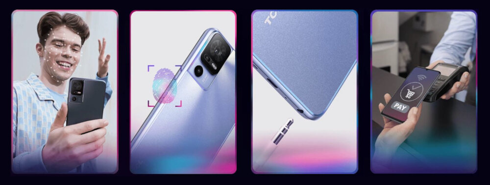 Smartfon TCL 40SE 6/256GB 6.52 90Hz Szary T610K2 ekran bateria aparat procesor ram pamięć pojemność rozdzielczość zdjęcia filmy opis dane cechy blokady system łączność wifi bluetooth obudowa szkło odporność porty muzyka transfer sieć przekątna matryca waga czujniki