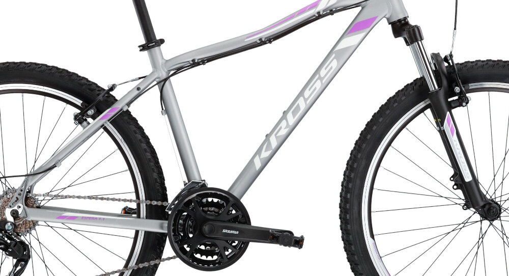 Rower górski MTB KROSS Espera 1.1 D17 26 cali damski Srebrny rama aluminiowa 13-calowa bardzo zwinny lekki łatwo podnieść odporny na korozję dla osób o wzroście od 154 do 165 cm