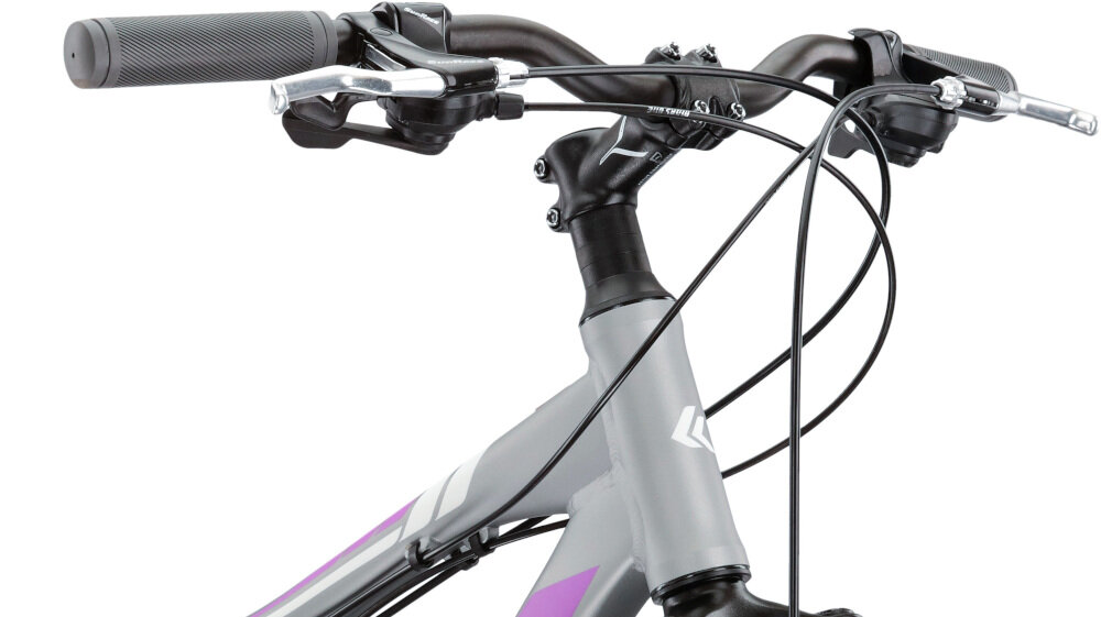 Rower górski MTB KROSS Espera 1.1 D17 27 cala damski Srebrny hamulce V-Brake lekkie duża siła hamowania do jazdy rekreacyjnej amatorskich wypadów poza miasto