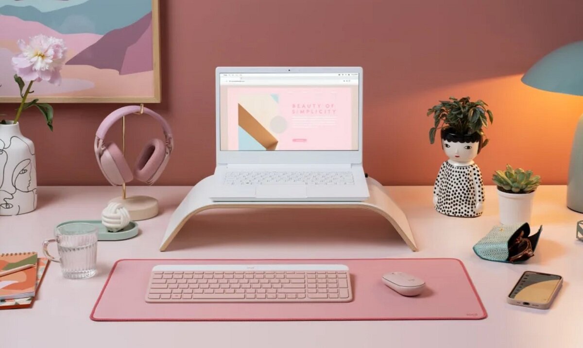 Zestaw LOGITECH MK470 Różowy minimalistyczna konstrukcja Niezawodność wygoda Elegancja minimalistyczny design Bezprzewodowa Wysoka wydajność